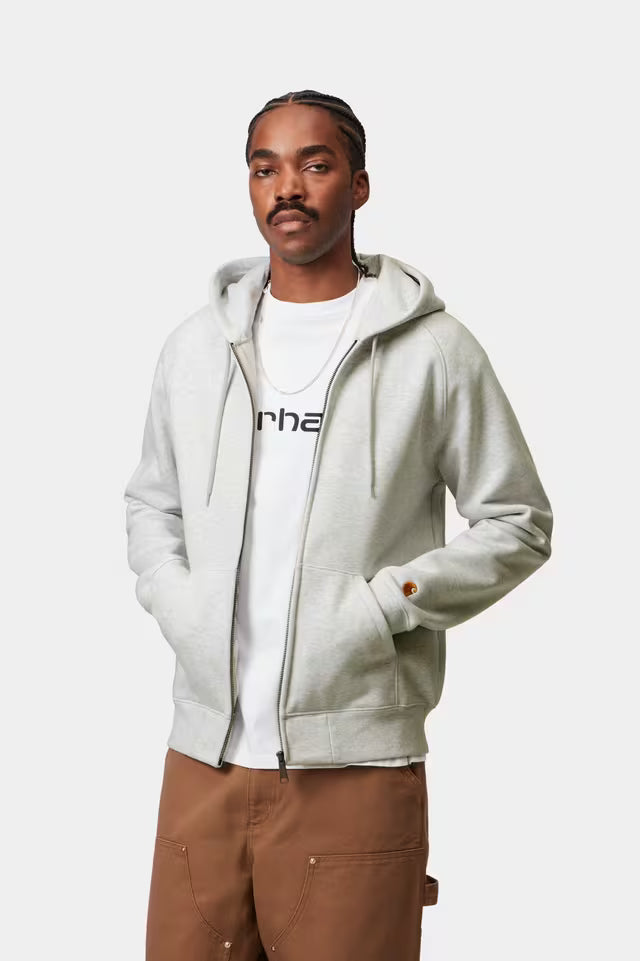 CARHARTT WIP HOODED CHASE JACKET ASH HEATHER