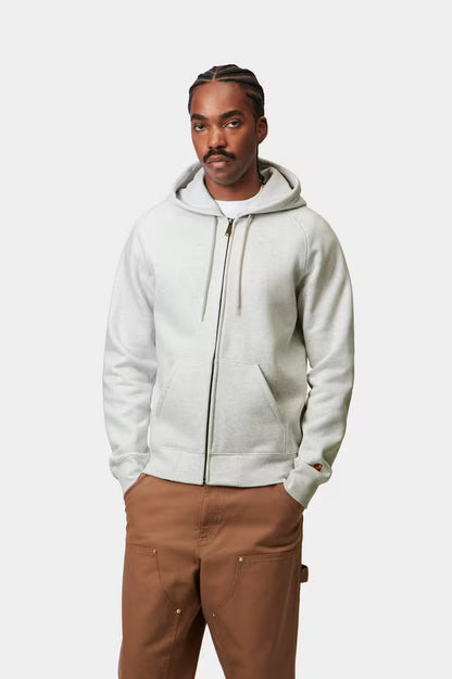 CARHARTT WIP HOODED CHASE JACKET ASH HEATHER