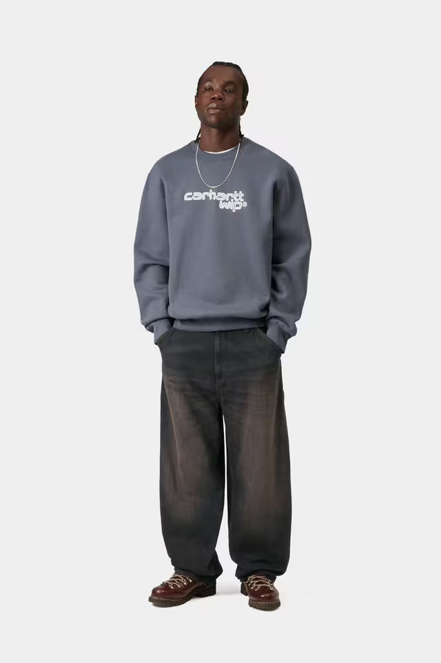 CARHARTT WIP OG SINGLE KNEE PANT BLACK TOBACCO USED WASH