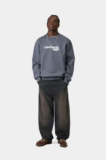 CARHARTT WIP OG SINGLE KNEE PANT BLACK TOBACCO USED WASH