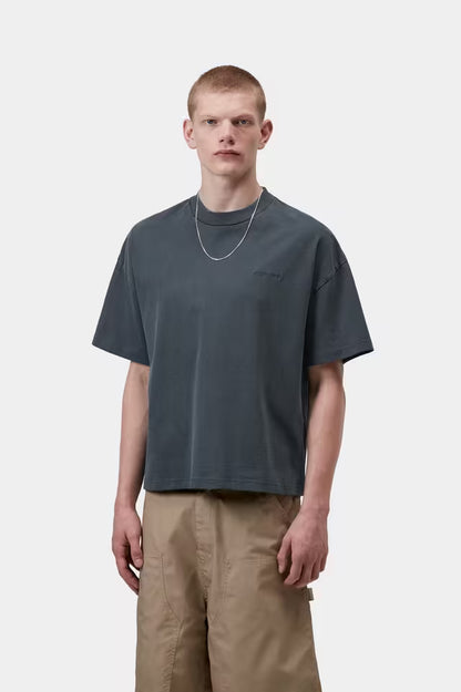CARHARTT WIP BENTON T-SHIRT CARBON GARMENT DYED
