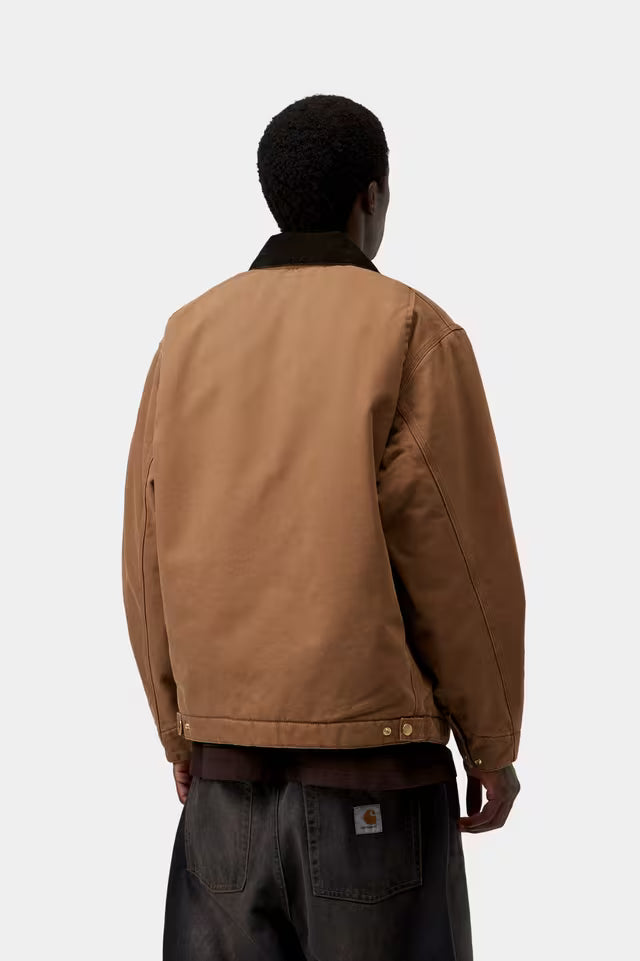 CARHARTT WIP OG DETROIT JACKET HAMILTON BROWN TOBACCO STONE CANVAS