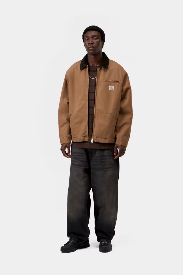 CARHARTT WIP OG DETROIT JACKET HAMILTON BROWN TOBACCO STONE CANVAS