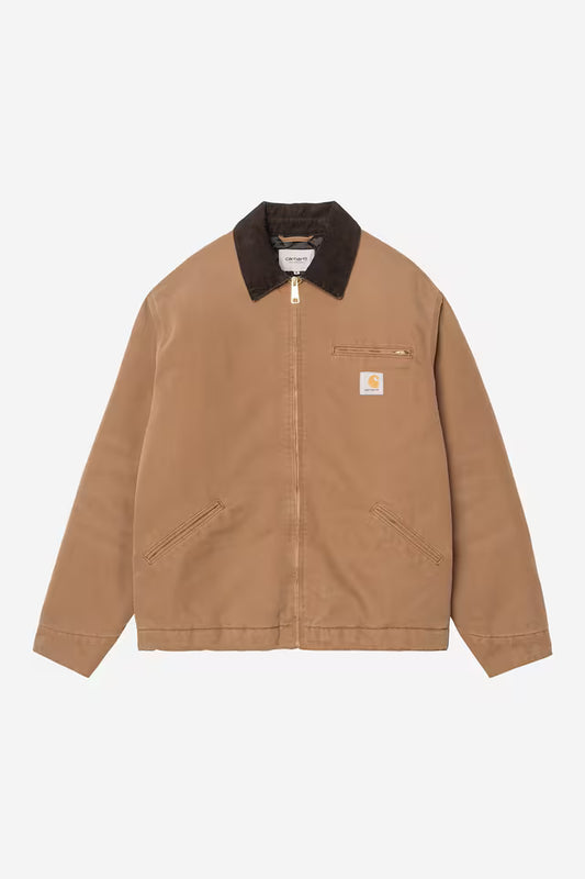 CARHARTT WIP OG DETROIT JACKET HAMILTON BROWN TOBACCO STONE CANVAS