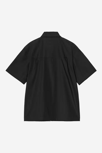 CARHARTT WIP S/S POSTAL ZIP SHIRT BLACK