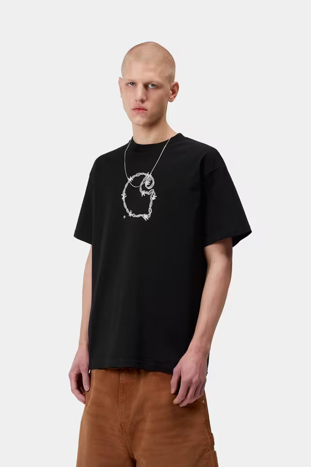 CARHARTT WIP BARBWIRE C T-SHIRT BLACK