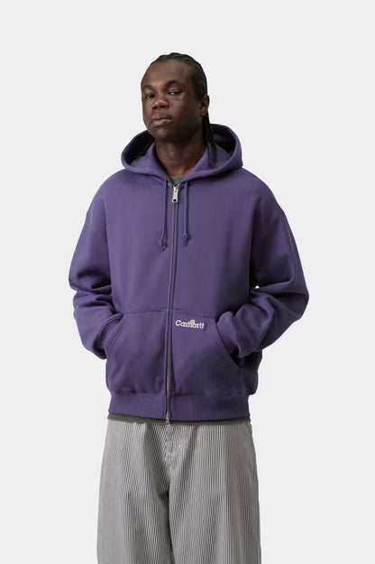 CARHARTT HOODED WIP LABEL SWEAT JACKET CALLA