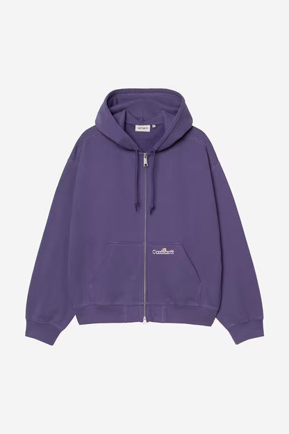 CARHARTT HOODED WIP LABEL SWEAT JACKET CALLA