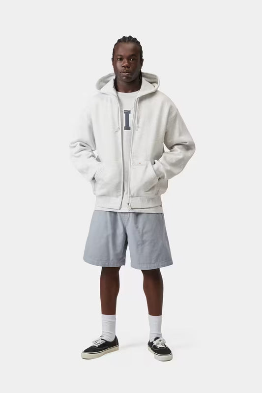 CARHARTT HOODED WIP LABEL SWEAT ASH HEATHER