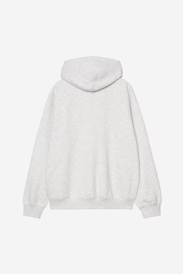 CARHARTT HOODED WIP LABEL SWEAT ASH HEATHER