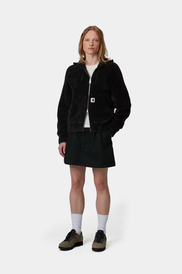 CARHARTT WIP W' BILLIESINGLE KNEE SKIRT BLACK STONE WASHED