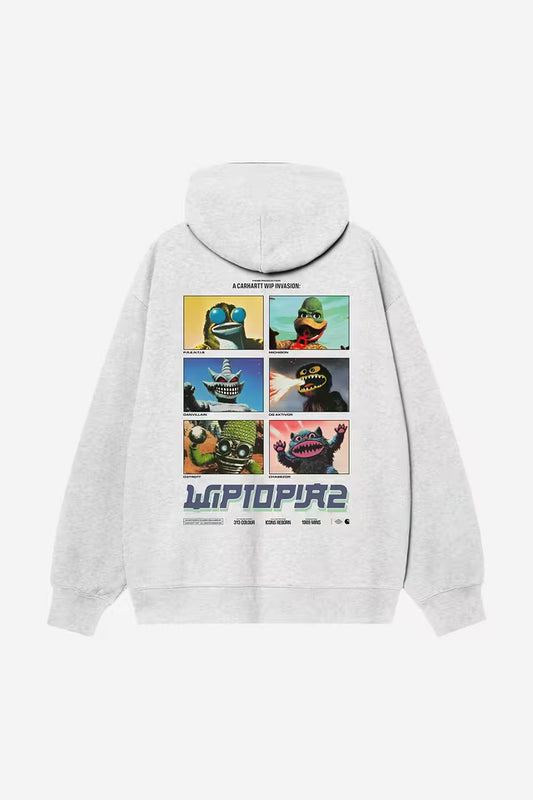 CARHARTT WIP HOODED WIPTPOIA II ASH HEATHER