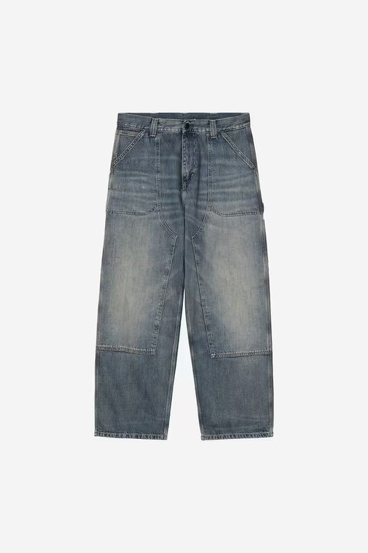 CARHARTT WIP OAKLAND PANT BLUE WORN USED WASH