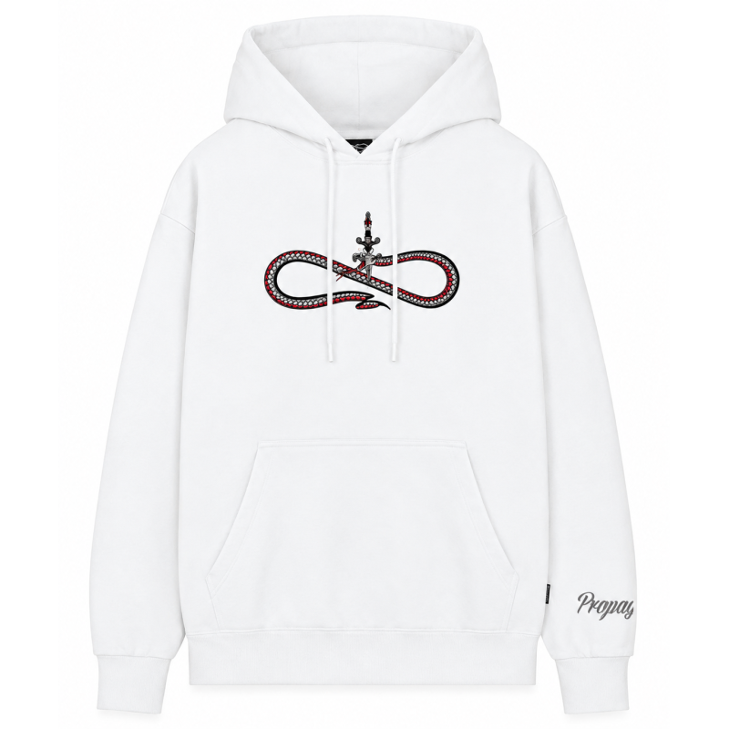 PROPAGANDA LOGO SWORD HOODIE WHITE
