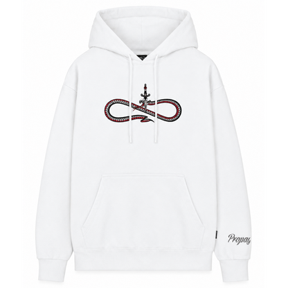PROPAGANDA LOGO SWORD HOODIE WHITE