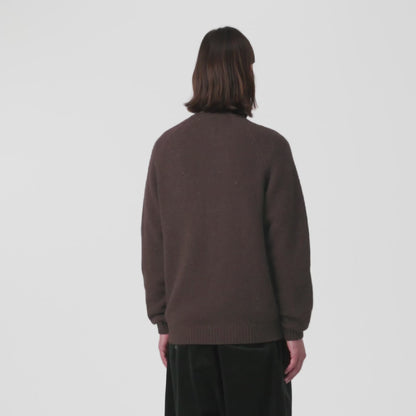 CARHARTT WIP ANGLISTIC SWEATER SPECKLED TOBACCO