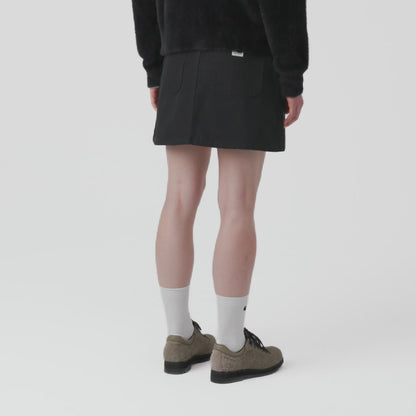 CARHARTT WIP W' BILLIESINGLE KNEE SKIRT BLACK STONE WASHED