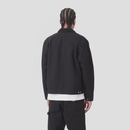 CARHARTT WIP DETROIT JACKET BLACK RINSED