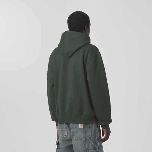 CARHARTT WIP HOODED CARHARTT SWEAT DARK SCARAB/PALISANDER