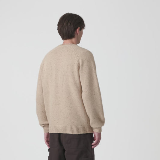 CARHARTT WIP ANGLISTIV SWEATER SPECKELD FLEUR DE SEL