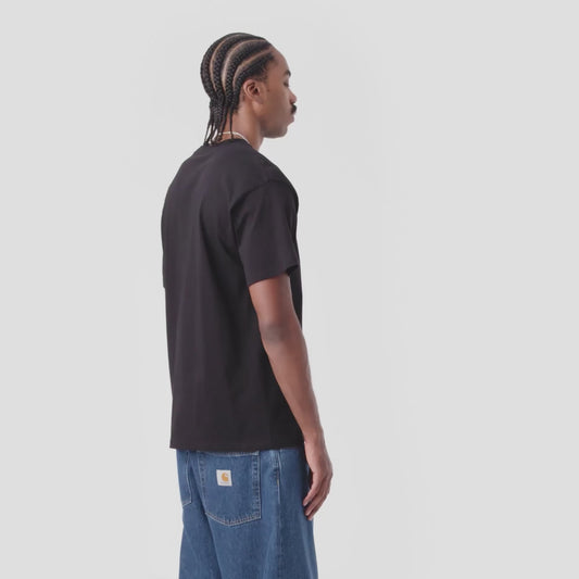 CARHARTT WIP SCRIPT EMBROIDERY T-SHIRT BLACK