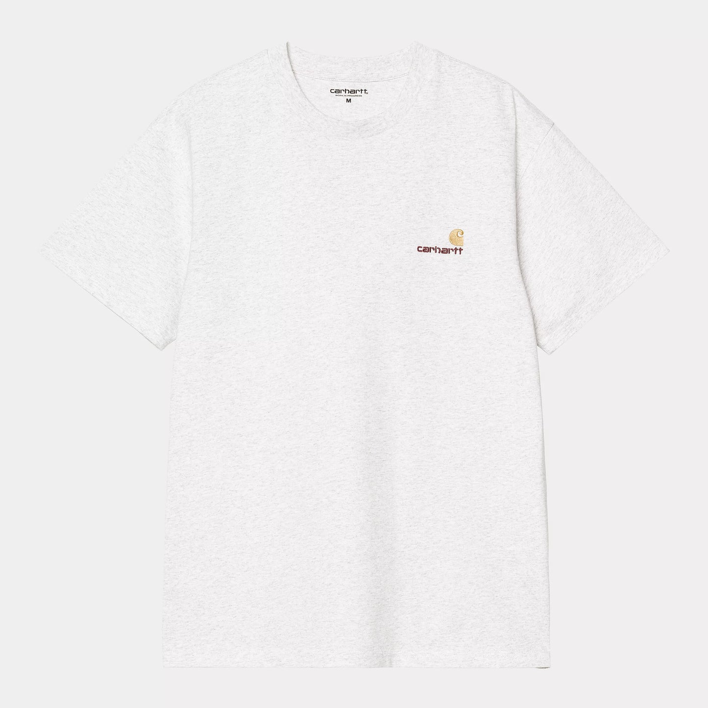 CARHARTT WIP S/S AMERICAN SCRIPT ASH HEATHER