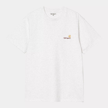 CARHARTT WIP S/S AMERICAN SCRIPT ASH HEATHER