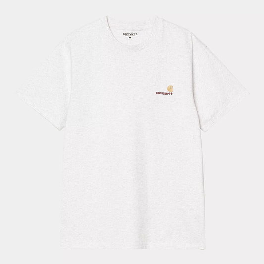 CARHARTT WIP S/S AMERICAN SCRIPT ASH HEATHER