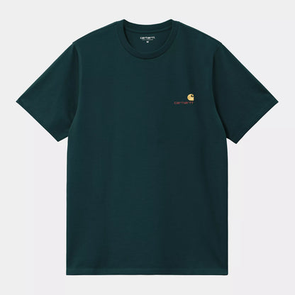 CARHARTT WIP AMERICAN SCRIPT T-SHIRT DEEP LAGON