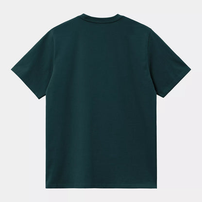 CARHARTT WIP AMERICAN SCRIPT T-SHIRT DEEP LAGON