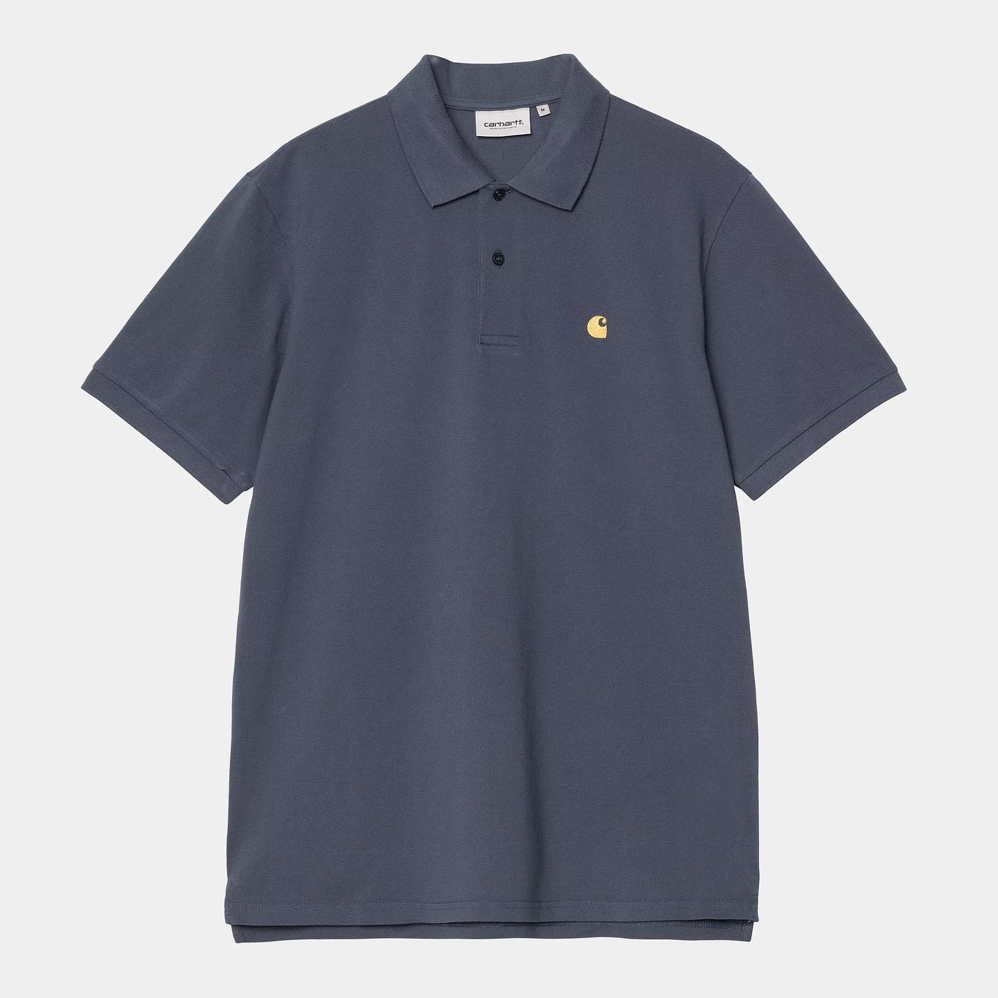 CARHARTT WIP CHASE POLO PIQUE DUSKY BLUE