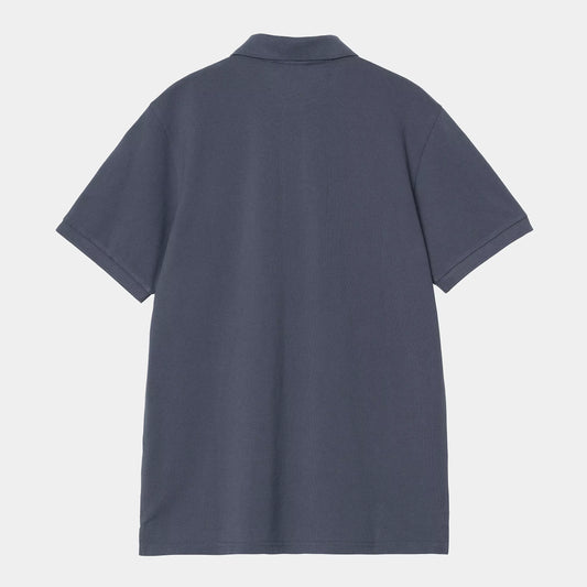 CARHARTT WIP CHASE POLO PIQUE DUSKY BLUE