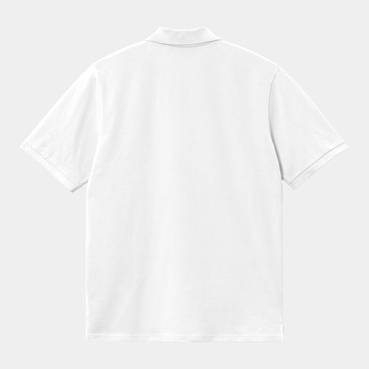 CARHARTT WIP CHASE PIQUE POLO WHITE
