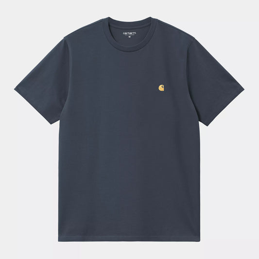 CARHARTT WIP CHASE T-SHIRT DUSKY BLUE