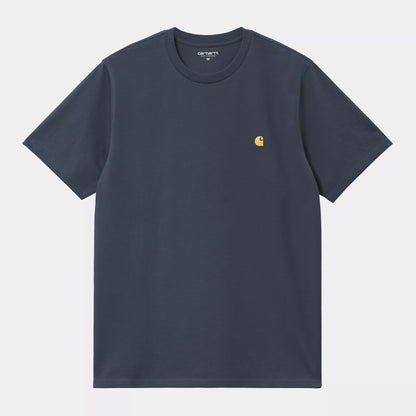 CARHARTT WIP CHASE T-SHIRT DUSKY BLUE